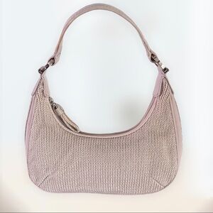 Liz Claiborne Vintage Tan Crocheted Shoulder Bag - Purse‌‌‌